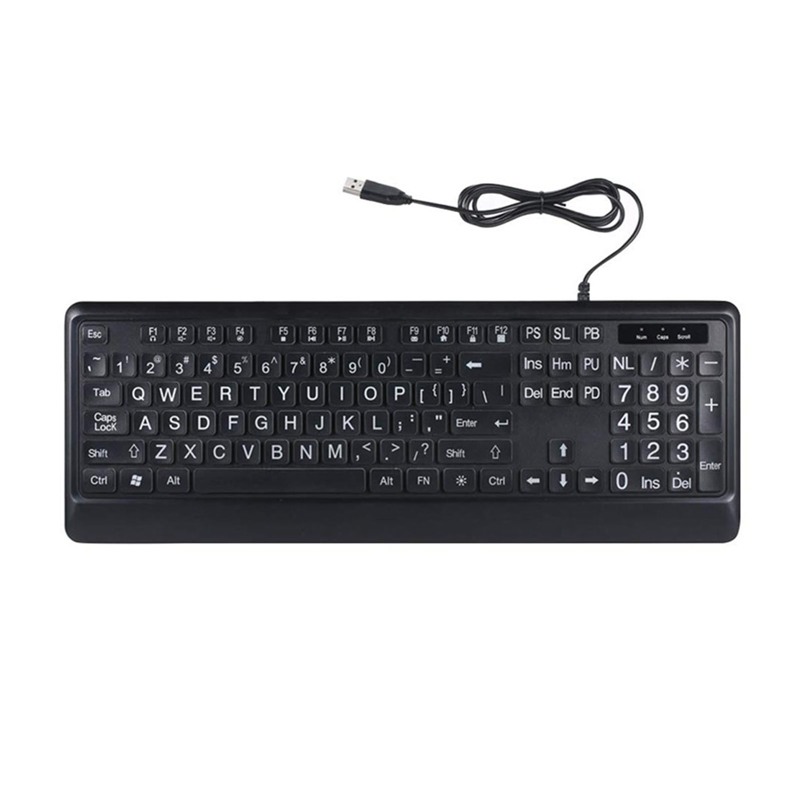 Wzmzjy Backlit Keyboard 106 Keys Durable Mechanical Feeling Numeric Keypad for Computer