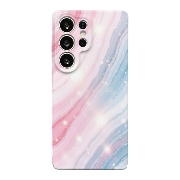 SKLYDDI Multicolor Ethereal Swirl for Galaxy S25 Ultra Case - Pastel Lines, Sparkling Details, TPU, Flexible, Aesthetic Cute