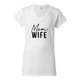 thumbnail image 2 of Wild Bobby, Mom Wife Boss Mother's Day Women’s Standard V-Neck Tee, White, Small, 2 of 6