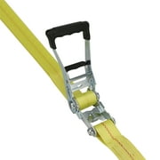 Hyper Tough Brand 2”x27 Tie down Straps with over Size Ratchet Handle 3333lbs, Work Load with DJ-Hooks Single Pack