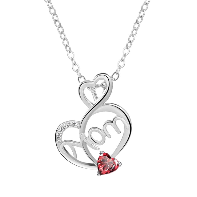 CEHVOM Collier Lettre Cœur Pendentif Collier en Forme de Cœur pour Cadeau de la Fête des Mères Liquidation