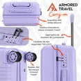 thumbnail image 4 of Maleta de Viaje Rígida Carry On De Mano Cabina Color Lila 20 Pulgadas 10 Kg Con Candado Alta Seguridad TSA LOCK Armored Travel, 4 of 9
