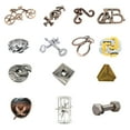 thumbnail image 2 of Vintage Alloy Cast Puzzle Box Metal Lock Toys IQ Mind Brain Teaser Game G, 2 of 5
