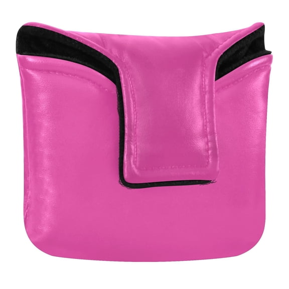 Haosy Bright Rose Golf Mallet Putter Cover Strong Magnetic Leather Golf Club Headcover Closure