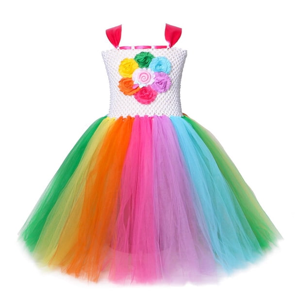 Vestido tutú de unicornio para niñas, traje de princesa Arco Iris Pastel, conjunto de fiesta de cumpleaños para niños, Navidad, Halloween zhangyuxiang unisex