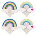 thumbnail image 1 of 4 ganchos de pared autoadhesivos con diseño de nubes y arcoíris, fáciles de instalar, para colgar bolsos, sombreros, toallas y otros artículos decorativos., 1 of 4