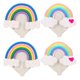 thumbnail image 1 of 4 ganchos de pared autoadhesivos con diseño de nubes y arcoíris, fáciles de instalar, para colgar bolsos, sombreros, toallas y otros artículos decorativos., 1 of 4
