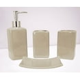 thumbnail image 3 of 17 Pieces Bathroom Complete Set Shower Curtain with Hooks and Ceramic Accessories Set ( Mosaic Taupe ), 3 of 3