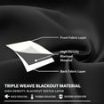 thumbnail image 5 of ZOPZO Room Darkening Curtains Pack of 2, Energy Saving, Black, 52W x 45L Inch, Noise Reducing Thermal Insulated Drapes for Living Room Windows, 5 of 5