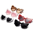 thumbnail image 4 of Womens Heart Shaped Sunglasses Vintage Design with UV400 Protection and Trendy Lightweight Frame plus 80 Percent Light, 4 of 4