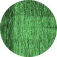 thumbnail image 1 of Ahgly Company Indoor Round Abstract Emerald Green Modern Area Rugs, 3' Round, 1 of 4