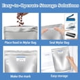 thumbnail image 7 of 150 Pack Mylar Bags for Food Storage with Oxygen Absorbers，4 Sizes (1 Gallon, 1/2 Gallon, 1 Quart, 1/2 Pint)， Heat Sealable Airtight with 150 desiccant., 7 of 7