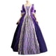 thumbnail image 1 of Gibobby Vestido elegante Vestido de mujer Estilo retro Color sólido Manga trompeta Vestido largo de princesa（Morado， M), 1 of 5