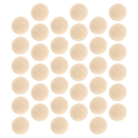 WHAMVOX Wooden Half Beads for Jewelry Making and Home Decoration 100pcs Smooth Finished Wooden Balls for Craft Projects
