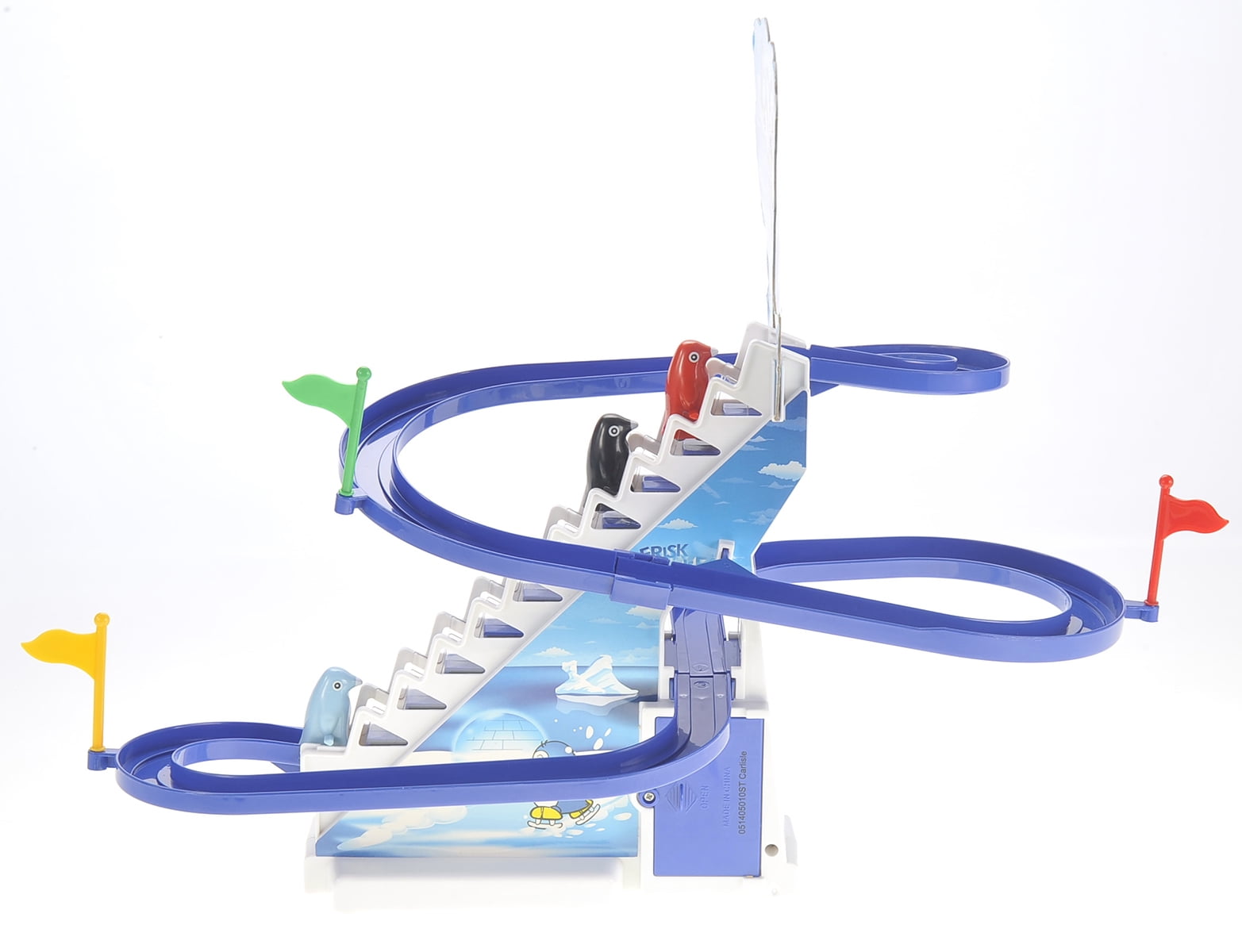 Arctic Action Playful Penguin Race II Stair Climber Toy- Blue