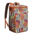 thumbnail image 1 of Floral and Leopard Aesthetic Print Backpack Cooler - 20L High Capacity, Multiple Pockets for Organization, 1 of 2