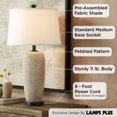 thumbnail image 3 of Set de 2 Lámparas de Mesa Anna 360 Lighting Beige Texturizadas 69 cm, 3 of 9