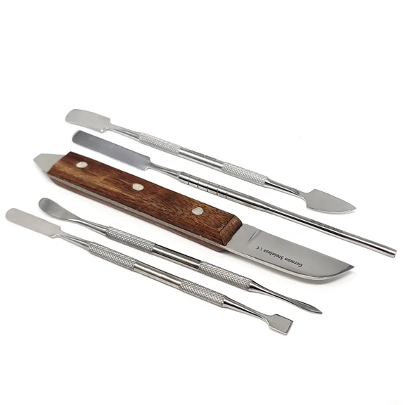 5 Pcs Lab Kit Multipurpose Lab Spatulas Cement Spatula Wax Carving & Modeling Carvers Stainless Steel Lab Essentials Tools