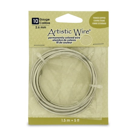 UPC: 0035926110946 | Beadalon Artistic Wire Colored Copper Craft Wire 10 Gauge (2.6mm) 5 ft. Tinned Copper