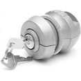 Silver Heavy Duty Coupler Lock, Adjustable Trailer Hitch Lock, Anti