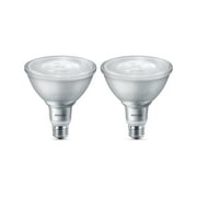 Philips LED 90-Watt PAR38 Indoor Floodlight Light Bulb, Bright White, Non-Dimmable, E26 Medium Base (2-Pack)