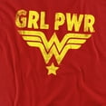 thumbnail image 3 of Wonder Woman Girl Power Yellow Kids T Shirt (4) for Toddler Boys and Girls, Red, 3 of 4