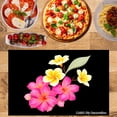 thumbnail image 2 of Joocar Floral Design Black Background Plumeria Flower Print Linen Table Mats Set Of 4 For Home Kitchen Table Decor 12x18 inch, 2 of 5