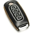 thumbnail image 3 of Vitodeco Genuine Leather Smart Key Fob Case Compatible with Nissan Sentra, Versa, Rogue, Pathfinder, Murano, Kicks, Ariya, Armada (Trunk Button, Black), 3 of 5