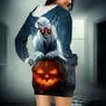 thumbnail image 4 of Taqqpue Halloween Print Hoodie Dress for Women Ghost Pumpkin Witch Mini Dresses Halloween Costume Long Sleeve Outfit Cosplay Halloween Party Dress with Pockets, 4 of 7