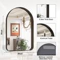 thumbnail image 4 of Gleamira 20"x30" Arch-Top Bathroom Mirror Deep Metal Frame Wall-Mounted Mirror , Black, 4 of 5