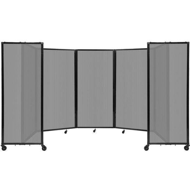 Versare Polycarbonate Room Divider 360 Portable Wall Partition Freestanding Office Dividers