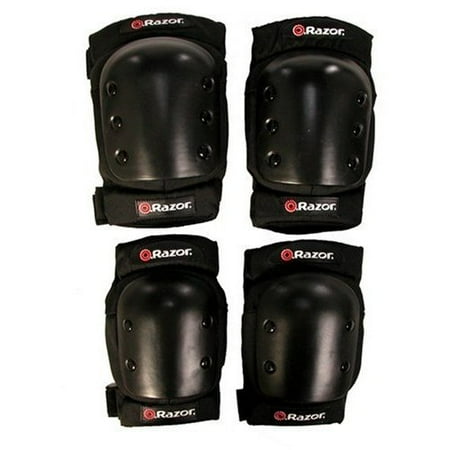 Razor Youth Multi-Sport Protective Pad Set, Black, For Ages 8-14