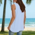 thumbnail image 4 of Hessimy Womens Scoop Neck Tank Tops Sleeveless Camisole Stretch Casual Basic Slim Fit Cami Tee Shirts(Light Blue,XL), 4 of 8