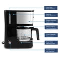 thumbnail image 2 of Elite Gourmet EHC9420 Cafetera automática de preparación y goteo de 5 tazas con filtro reutilizable Pause N Serve, interruptor de encendido/apagado, indicador de nivel de agua, 2 of 5