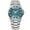 Silver/Teal, variant on Men's Stainless Steel Dress Watch Classic Quartz, Elegant Design, Water-Resistant