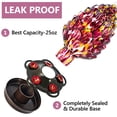 thumbnail image 4 of LUJII Pine Cone Shaped Hand Blown Glass Hummingbird Feeder for Outdoors Hanging, Rust Proof & Leak Proof, 25 fl.oz, Unique Gift for Bird Lover, Garden & Backyard Decor, Purple, 4 of 7