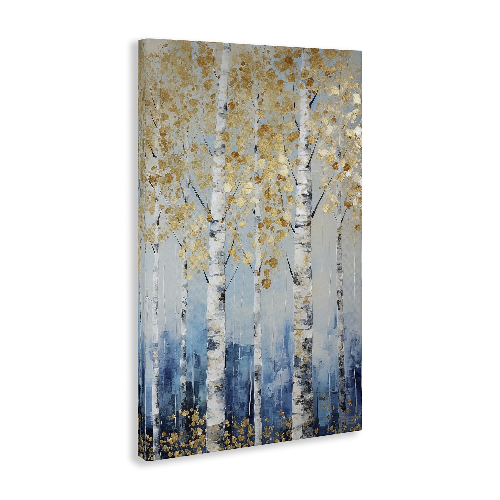Stupell Industries Autumnal Birch Forest Landscape Painting Gallery Wrapped Canvas Art Print Wall Art, 20 x 30