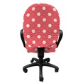 thumbnail image 3 of Retro Office Chair Slipcover, Exquisite Pattern Composition with Daisy Blooms on Pink Backdrop, Protective Stretch Decorative Fabric Cover, Standard Size, Pink White Marigold, by Ambesonne, 3 of 5