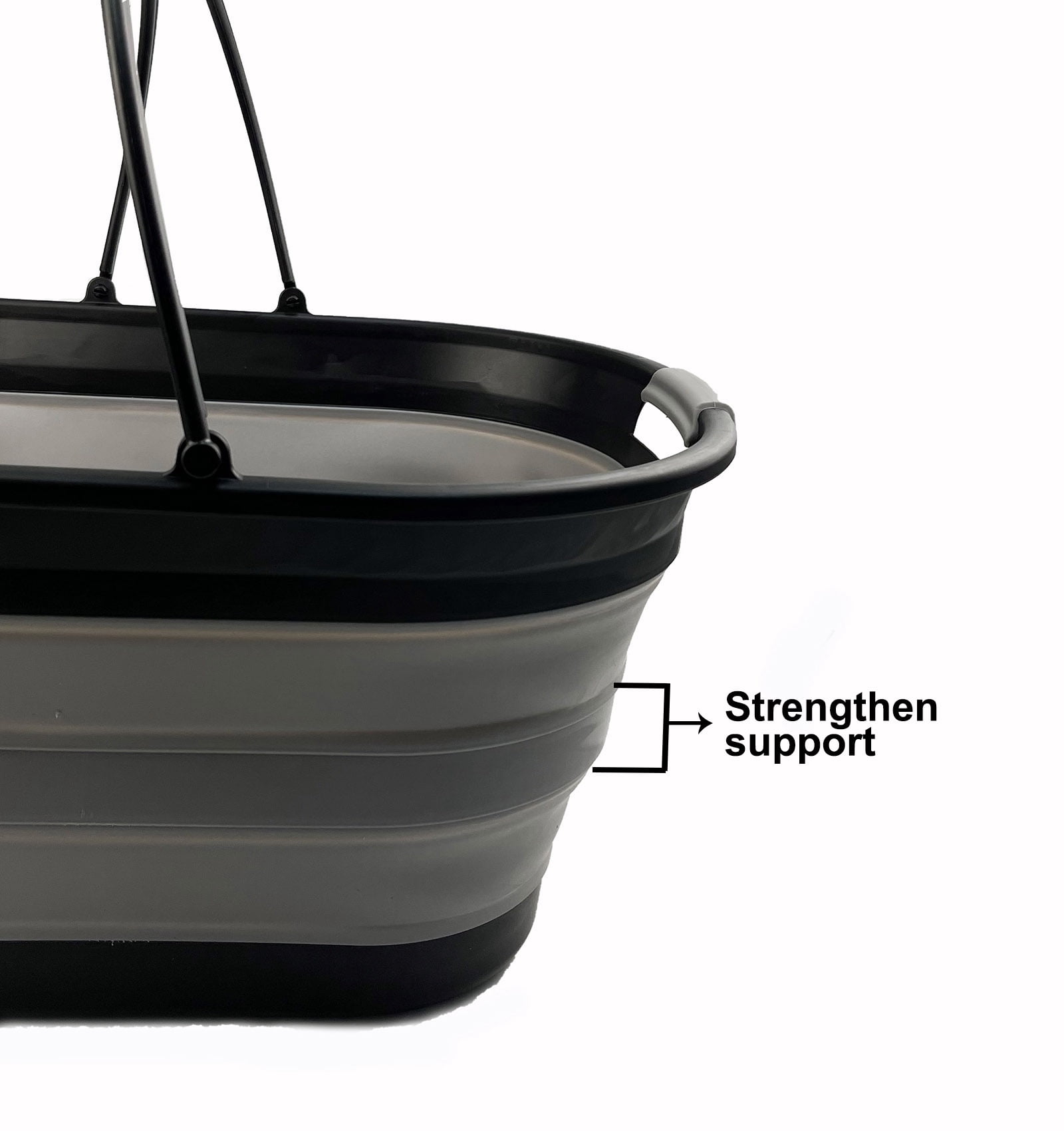 SAMMART 38L (10 Gallons) Collapsible Plastic Laundry Basket - Foldable Storage Container/Organizer - Portable Washing Tub - Space Saving Laundry Hamper