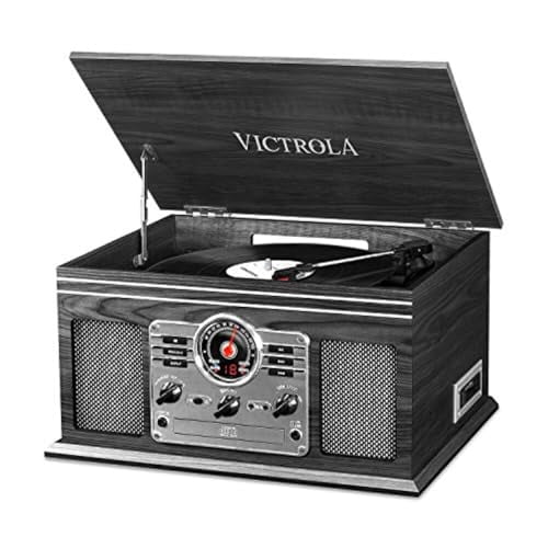 Open Box Victrola The Quincy 6-in-1 Bluetooth Record Player & Multimedia Center
