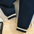thumbnail image 6 of WOYY Boys Baseball Outfits Color Block Bomber Jacket Pants Tracksuit, Sizes 9-12M, 6 of 7