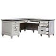 thumbnail image 4 of Atlin Designs 8 Drawers Two Tone Contemporary Wood L-Desk in White, 4 of 9