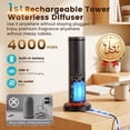 thumbnail image 5 of Ziweo Waterless Essential Oil Diffuser, Aluminum Cold Air Scent Machine for Home, App Control & 4000mAh Rechargeable Battery, 2000 Sq Ft Coverage, Black, 5 of 11