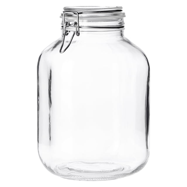 Borgonovo Primizie - Contenedor De Vidrio De 4250 Ml. Cristalería Italiana con Tapa Hermética Recipiente de Almacenamiento Alimentos Para Especias