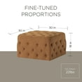 thumbnail image 3 of Maven Lane Henry Traditional Ottoman in Clay Fabric Upholstery, 3 of 6