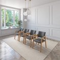 thumbnail image 4 of Juego de Comedor de Madera con 6 Sillas Tapizadas para 6 Personas, Mesa y Sillas para Comedor y Cocina, Midtown Concept Ibiza, Roble y Gris Oscuro, 4 of 5