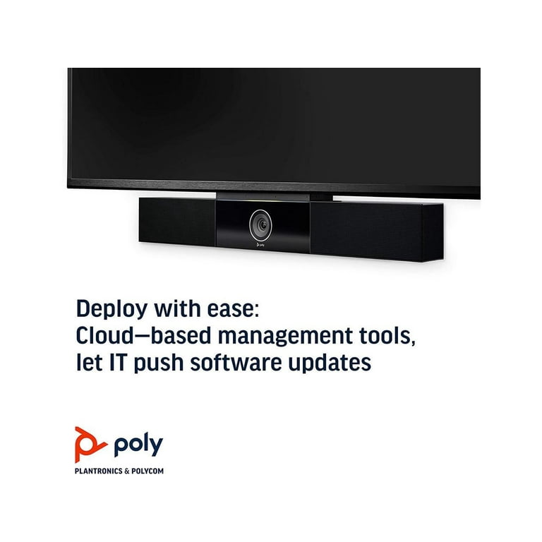 Poly Studio - 4K for (Polycom) Bar Tracking, Small Autoframing - Certified Video USB Speaker Medium Conference Presenter Conference & Rooms - and System AI, - Microphone, NoiseBlock Camera, Teams/Zoom