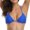 Royal Blue, variant on ELFINDEA Women's Bikini Top Push Up Padded V-Neck Solid Color Basic Swimsuit Bandage Top
