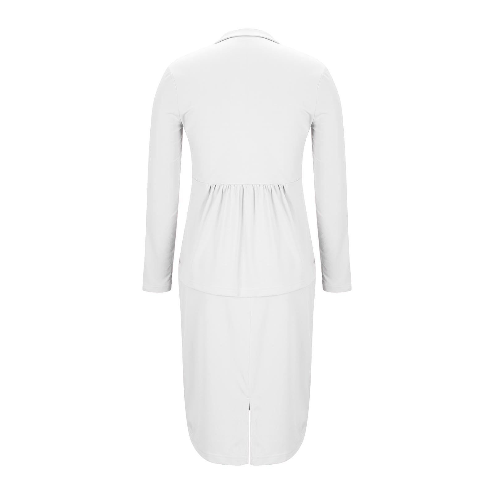 Graduation Dresses for Women Women's Business Skirt Suit Set 2 Piece Office  Outfits Lapel Blazer and Pencil Skirt Work Office Suits Wedding Guest Dress  S-45 White L - Walmart.com