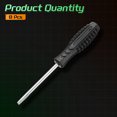 thumbnail image 3 of Uxcell 8pcs SL5.0 Mini Flat Head Screwdriver 5.71" Length Screwdrivers 3" Carbon Steel with Ergonomic Handle for DIY Repairing, Black, 3 of 7